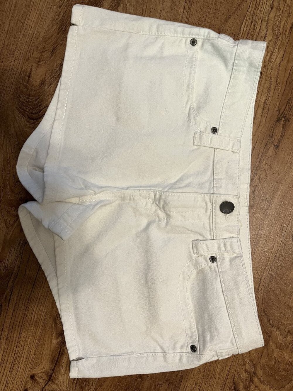 Women's Victoria's Secret VS Low 5 Five Flap White Denim Cutoff Jean Shorts